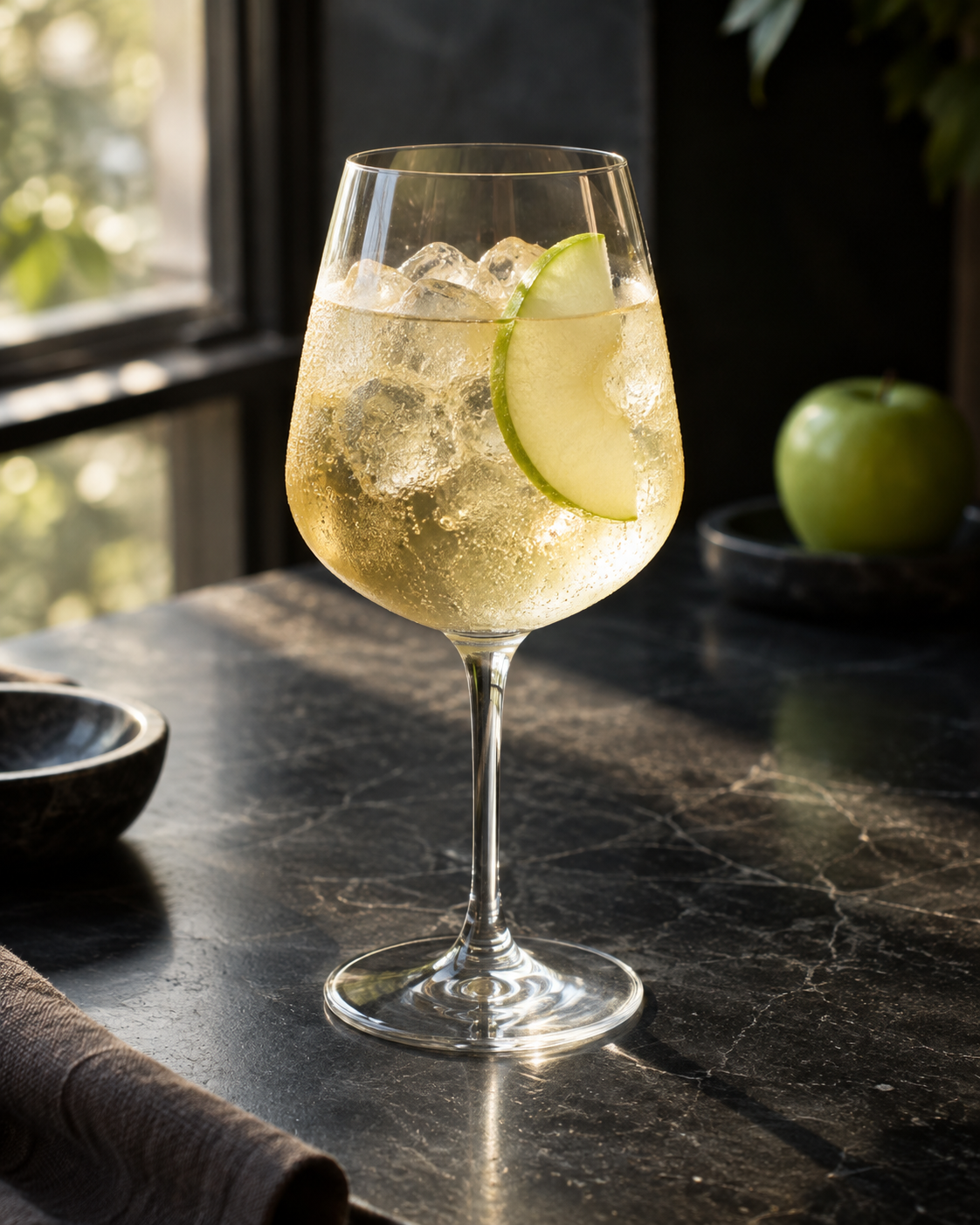 Коктейль Green Apple Spritz с сидром