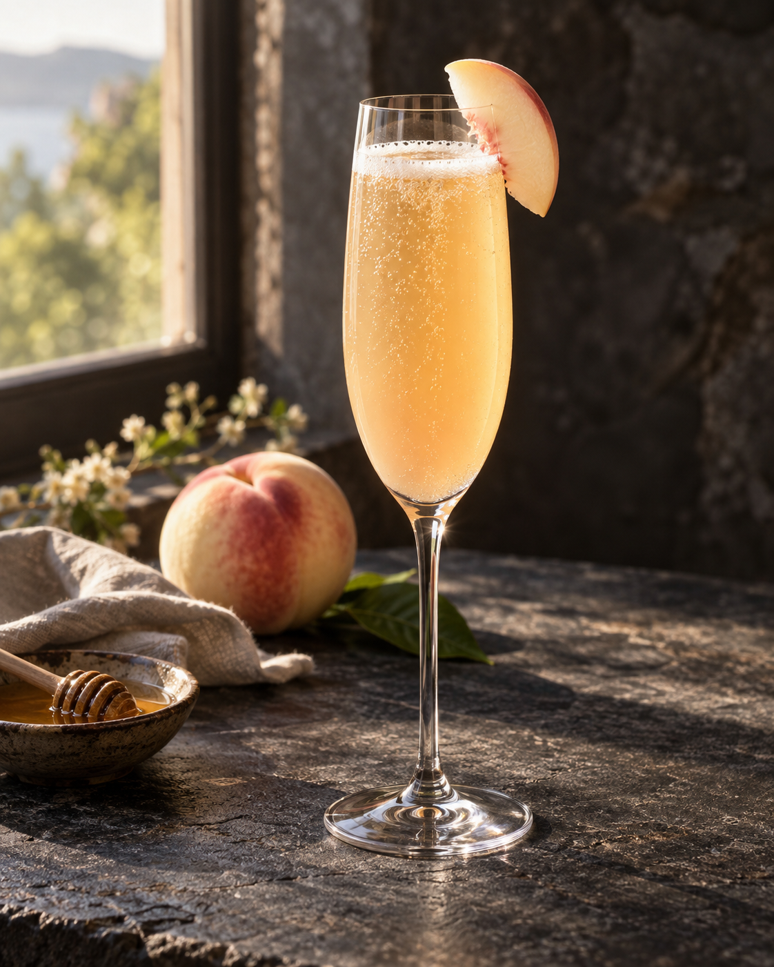 Коктейль Honey Bellini с сидром